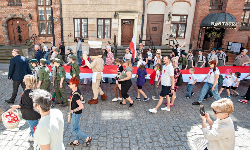 Biało-czerwony marsz przeszedł przez Stare Miasto zdjęcie nr 347176