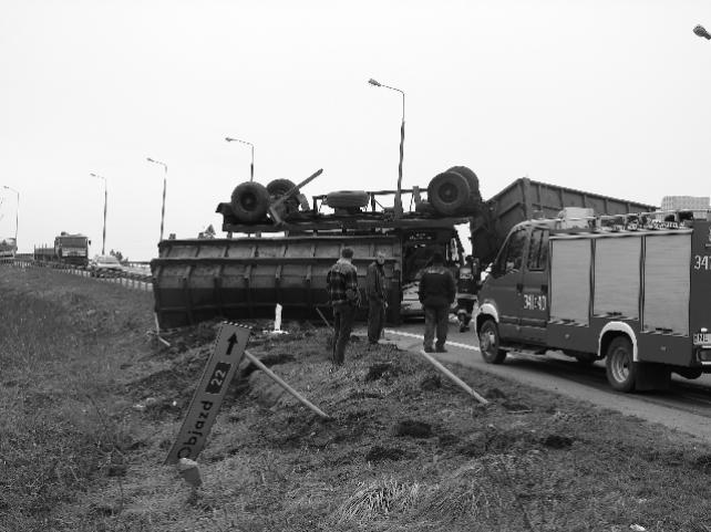 Elbląg Zderzenie TIR-ów