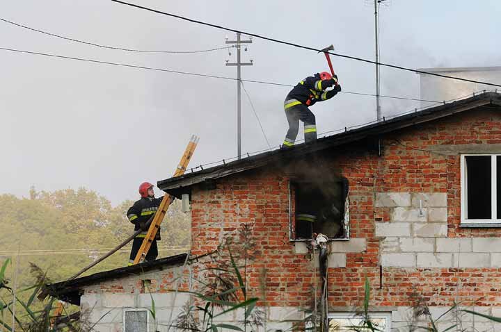 Elbląg Pożar w Stobojach