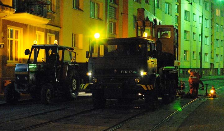 Elbląg Nocny remont torowiska