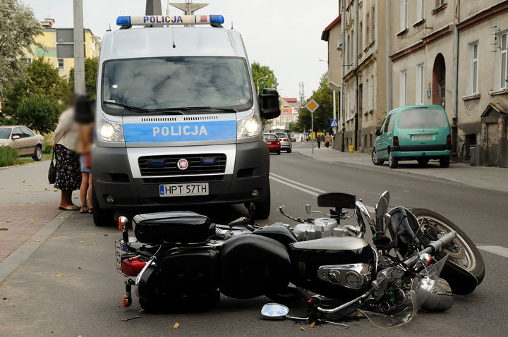 Elbląg Potrącenie motocyklisty na Robotniczej