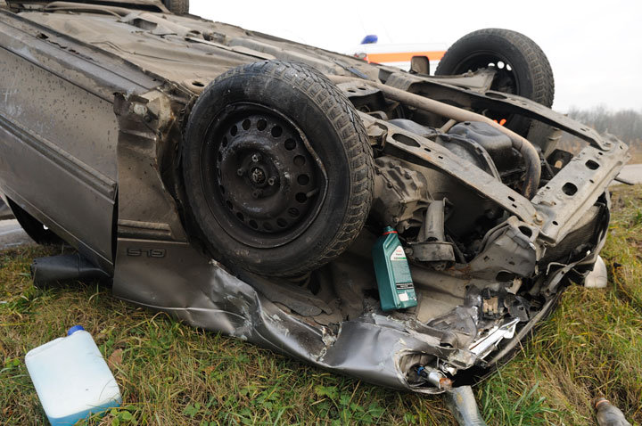 Rubno: czołowe zderzenie i dachowanie zdjęcie nr 51759