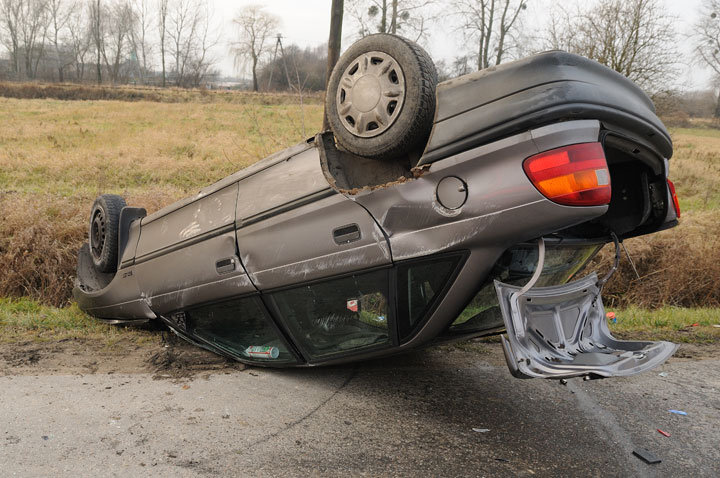 Rubno: czołowe zderzenie i dachowanie zdjęcie nr 51761