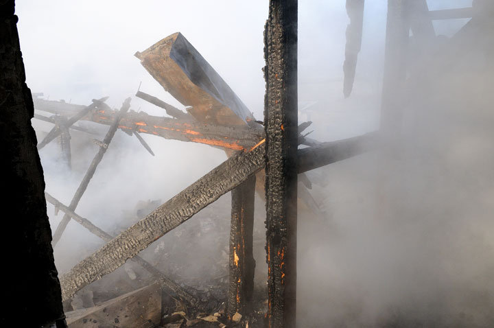 Stalewo: pożar budynku mieszkalnego zdjęcie nr 51770