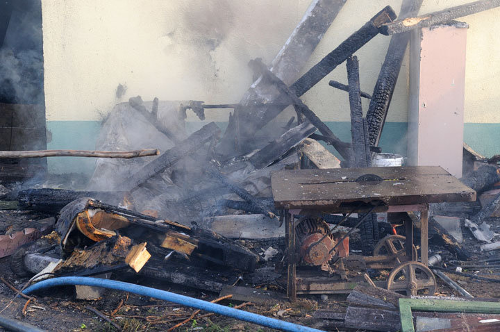 Stalewo: pożar budynku mieszkalnego zdjęcie nr 51775