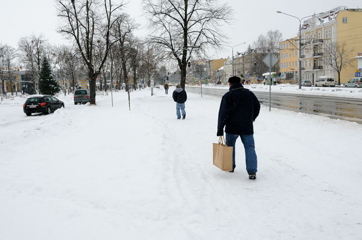 Elbląg Sypnęło śniegiem