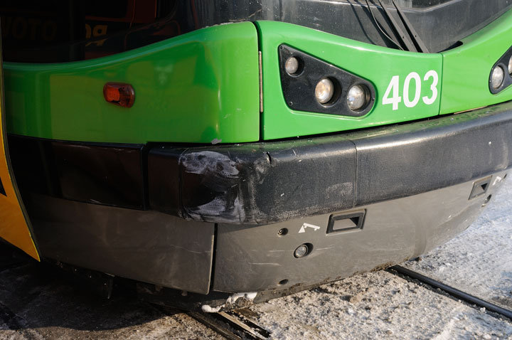 Elbląg Scenic wjechał pod tramwaj