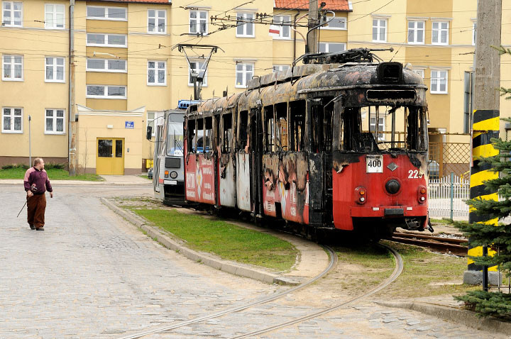 Na Robotniczej spłonął tramwaj zdjęcie nr 55454