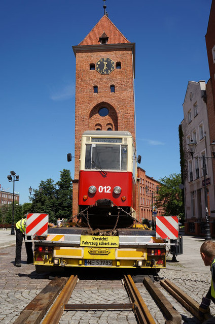Elbląg Tramwaj 5N stanął na Starówce