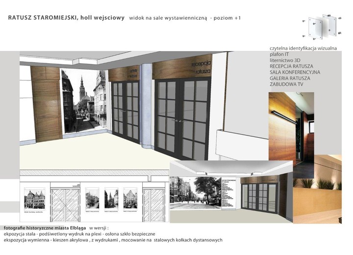 Elbląg Projekt aranżacji wnętrza Ratusza Staromiejskiego
