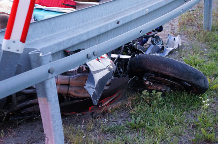 Elbląg Węzeł Wschód: wypadek motocyklisty
