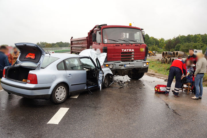 Elbląg Nowina: wypadek na starej siódemce