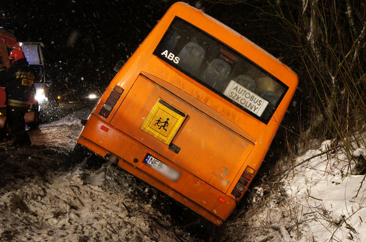 Elbląg Wypadek szkolnego autobusu
