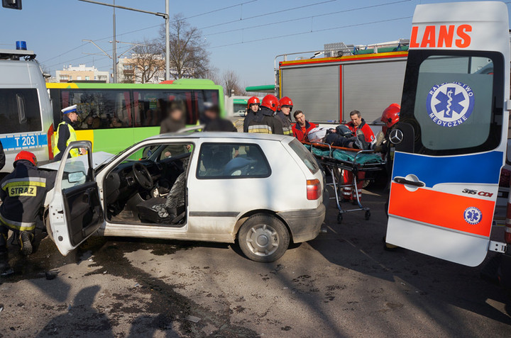 Elbląg Zderzenie na skrzyżowaniu