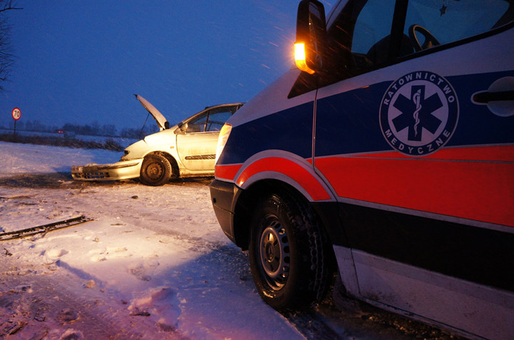 Elbląg Wypadek koło Komorowa Żuławskiego