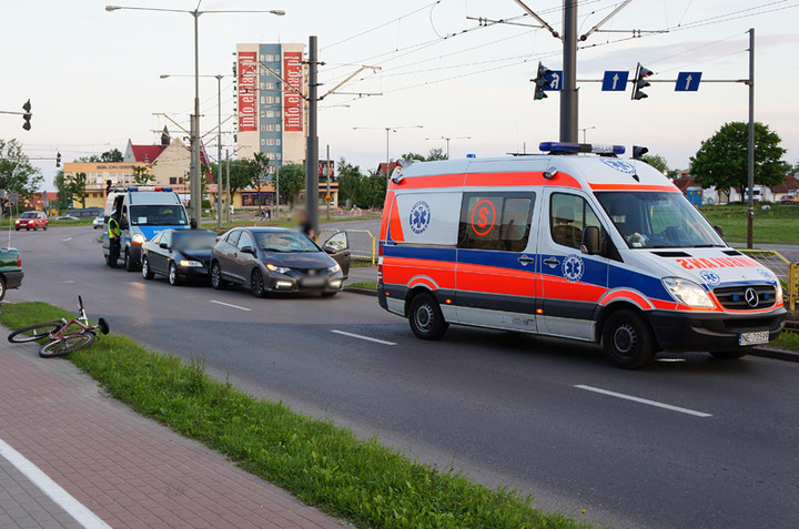 Elbląg Potrącenie pijanego rowerzysty