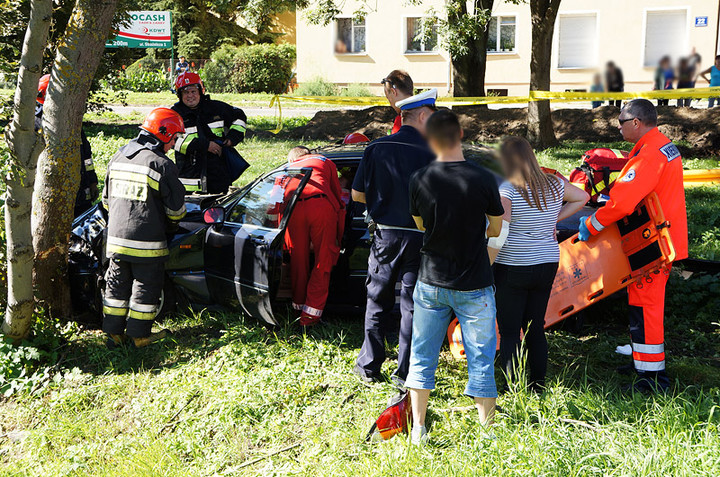 Elbląg Wypadek na skrzyżowaniu