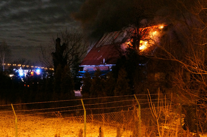 Elbląg Nocny pożar na Malborskiej