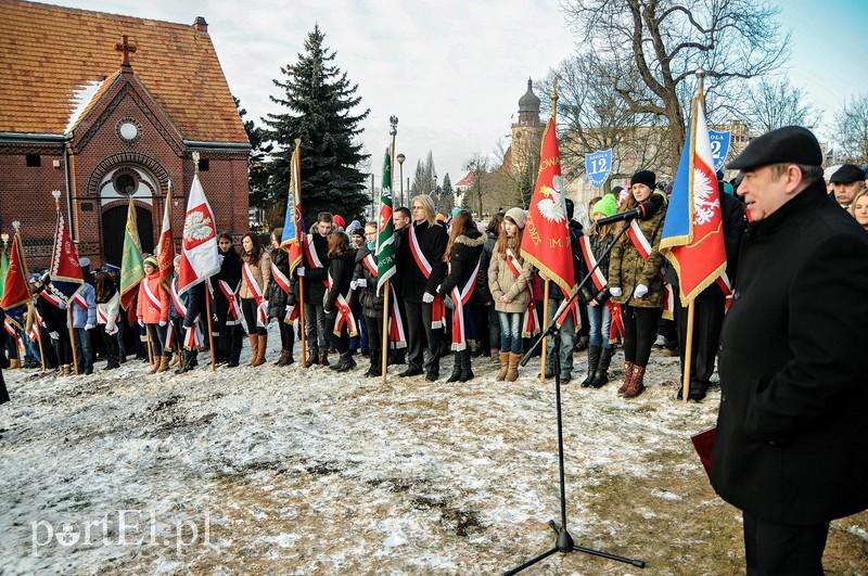 Elbląg Odsłonięcie tablicy pamiątkowej na Obelisku Romualda Traugutta