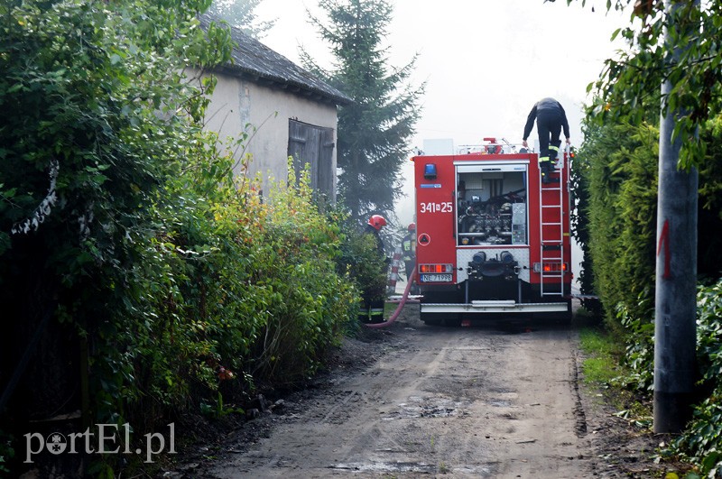 Elbląg Pożar domu przy Marymonckiej