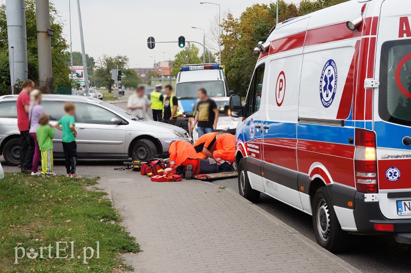 Elbląg Warszawska: potrącenie pijanego rowerzysty