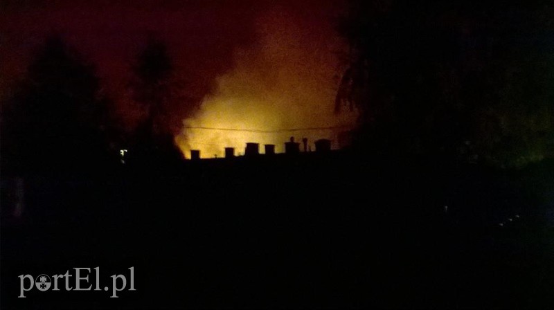 Elbląg Pożar na złomowcu przy Dębowej