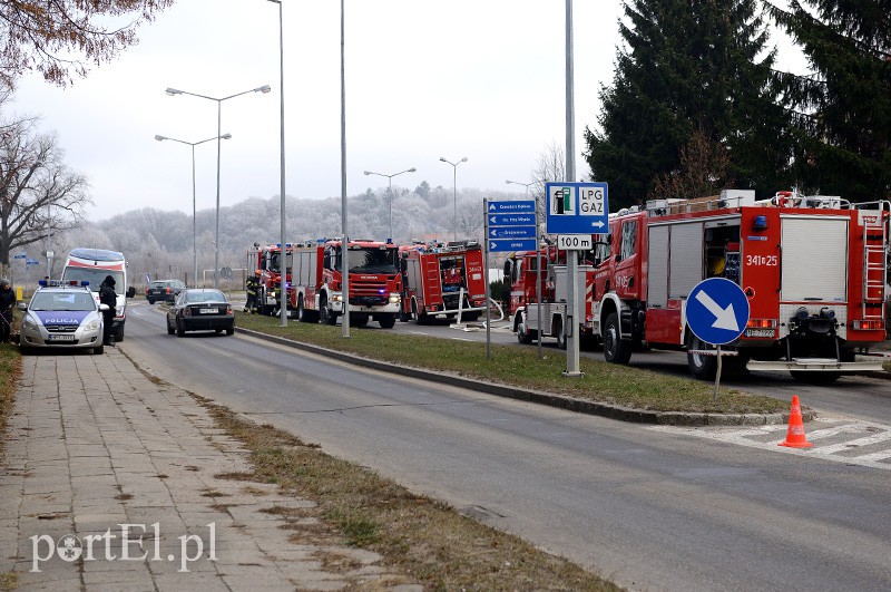 Elbląg Grottgera: pożar na poddaszu