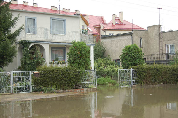 Elbląg Zalane ulice Elbląga