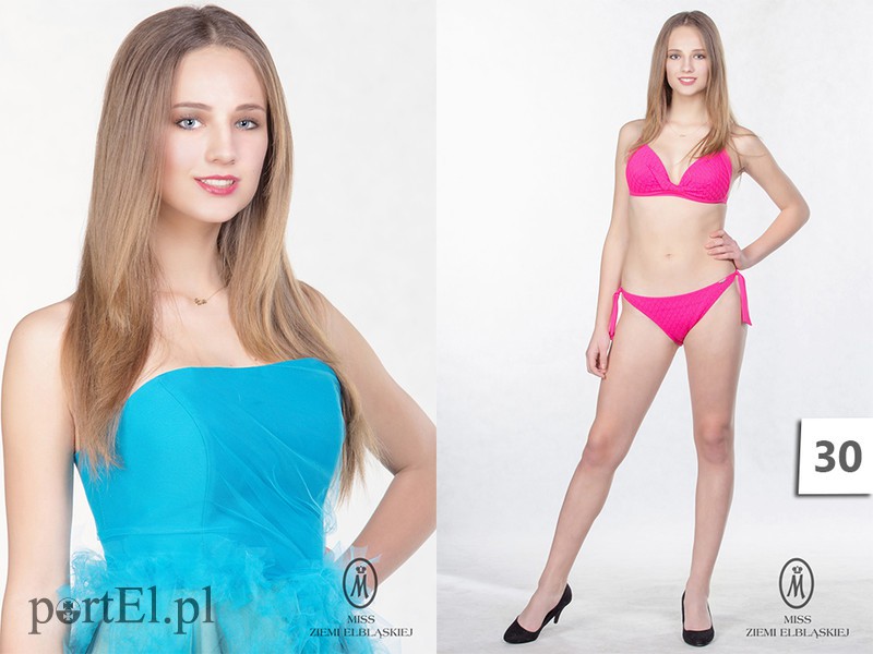 30. Karolina Skórowska jest nastoletnią finalistką.
Mieszka w Elblągu.
Wzrost: 177