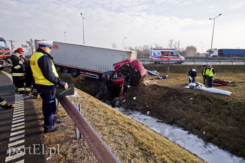 Elbląg  Wypadek tira na 