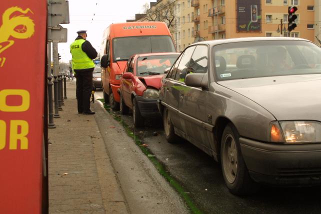 Elbląg Karambol w centrum Elbląga