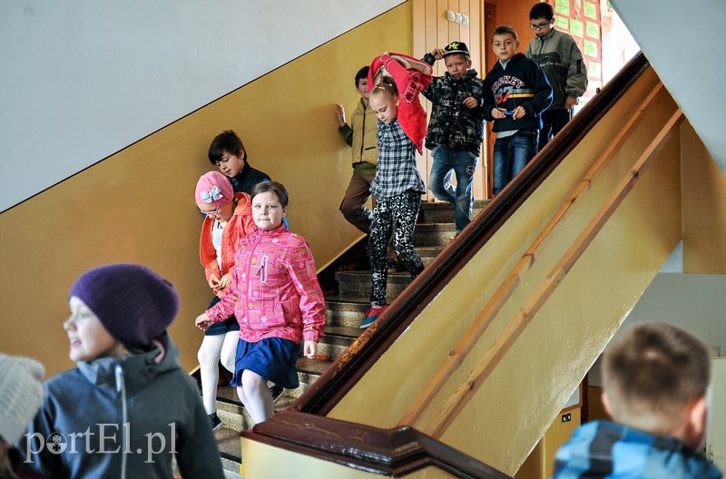 Elbląg Ewakuacja w SP nr 14