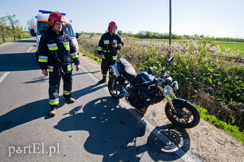 Elbląg  Wypadek motocyklisty. Mężczyzna trafił do szpitala