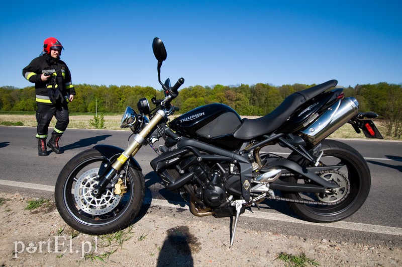  Wypadek motocyklisty. Mężczyzna trafił do szpitala zdjęcie nr 127120