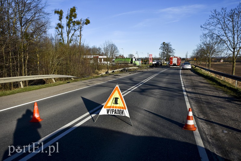 Elbląg Wypadek na starej siódemce