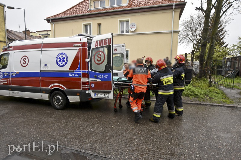 Elbląg Pożar na Stefczyka, jedna osoba poszkodowana