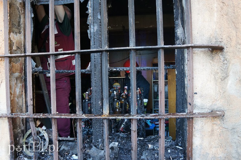 Elbląg Pożar sklepu przy Ogrodowej