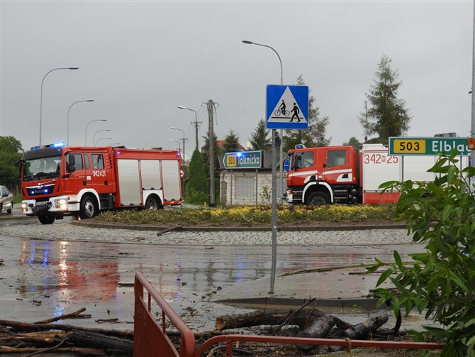 Elbląg Ulewa w Suchaczu
