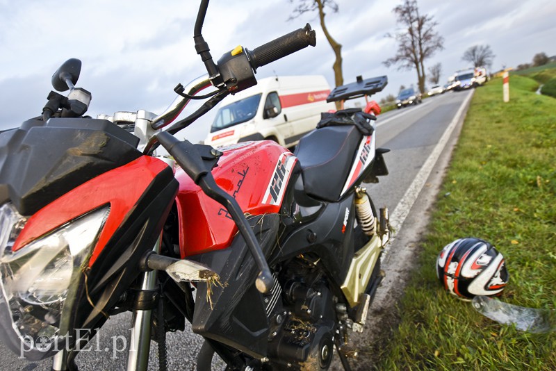 Zderzenie ciężarówki z motorowerem zdjęcie nr 162846