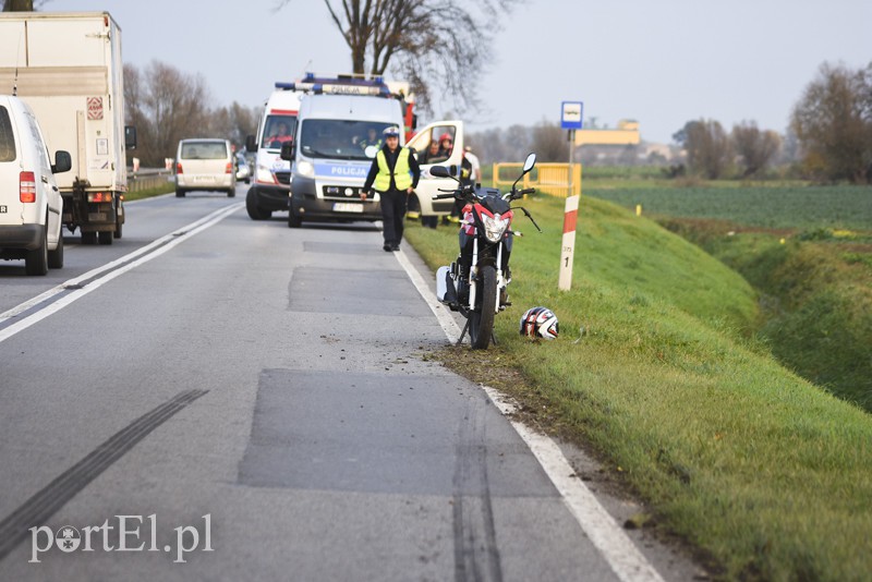 Zderzenie ciężarówki z motorowerem zdjęcie nr 162849