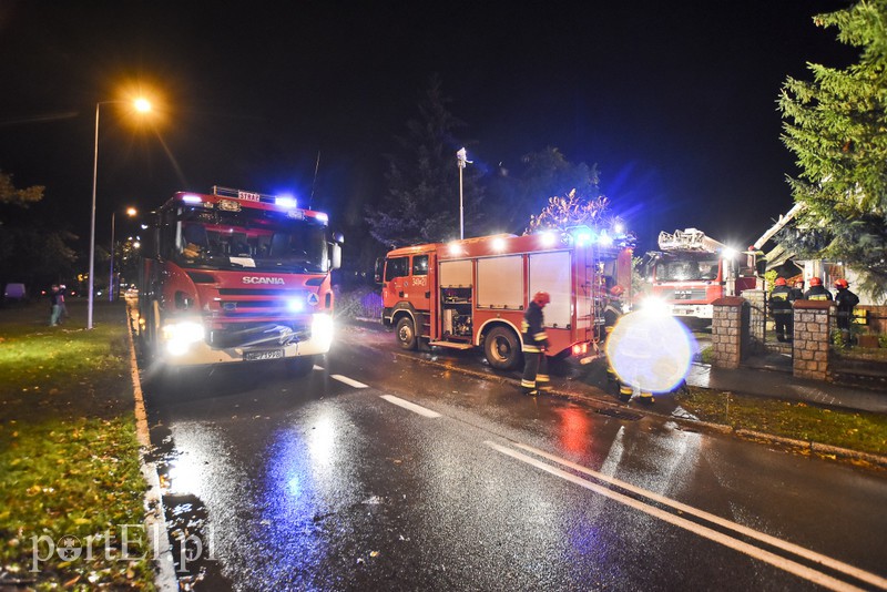 Elbląg Drzewo przewróciło się na dom