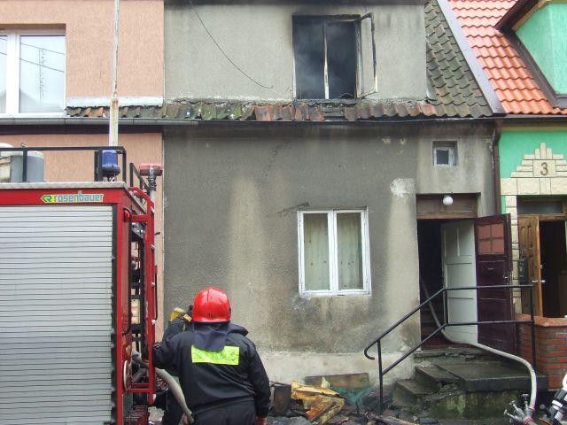 Elbląg Pożar przy Żeglarskiej