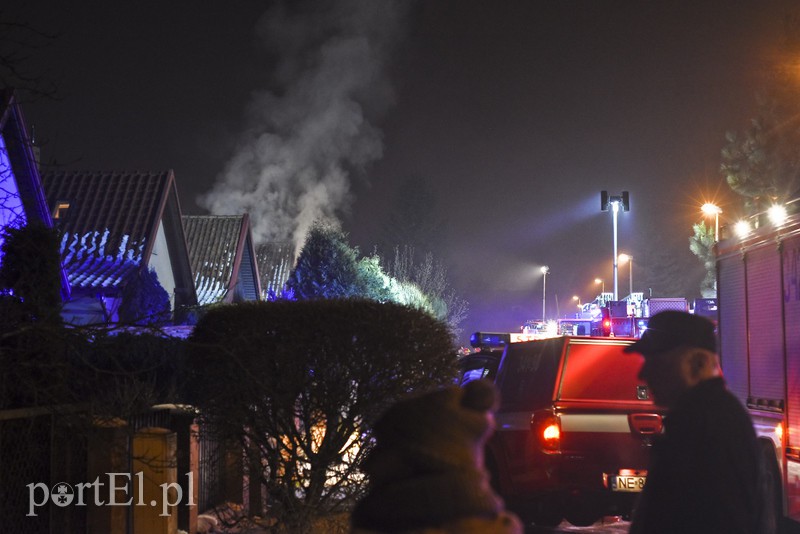 Elbląg Pożar domku jednorodzinnego przy ul. Niborskiej