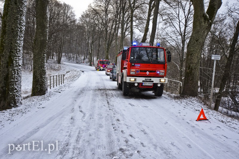 Ślisko na drogach, kobieta uderzyła w drzewo zdjęcie nr 171832