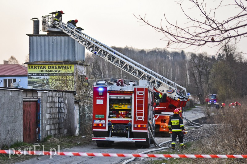 Pożar traw rozprzestrzenił się do stolarni zdjęcie nr 173032