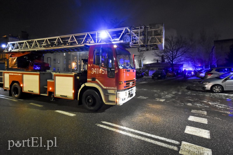 Elbląg Pożar budynku przy ul. Bożego Ciała