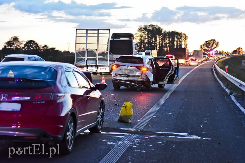 Elbląg Dwie kolizje na S7 przed Nogatem