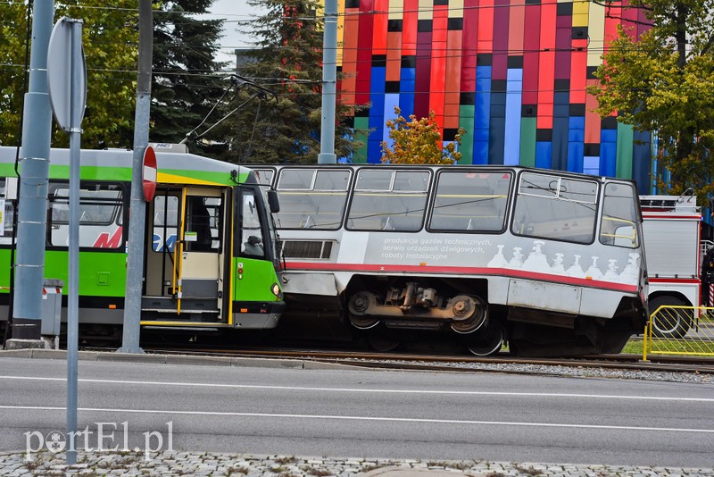 Elbląg Zderzenie dwóch tramwajów