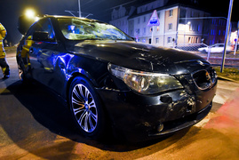 Zderzenie skutera z bmw na ul. Płk. Dąbka