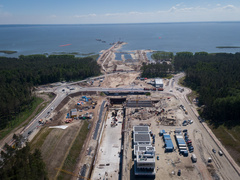 Pierwszy z mostów na Mierzei przechodzi próbne obciążenia